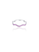 Load image into Gallery viewer, Pink Sapphire Wavy Stack Ring