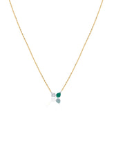 Load image into Gallery viewer, Emerald and Diamond Duo Necklace