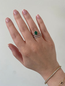 Emerald Spiral Ring