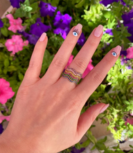 Load image into Gallery viewer, Amethyst Wavy Stack Ring