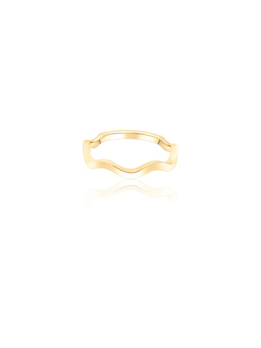 Gold Wavy Stack Ring