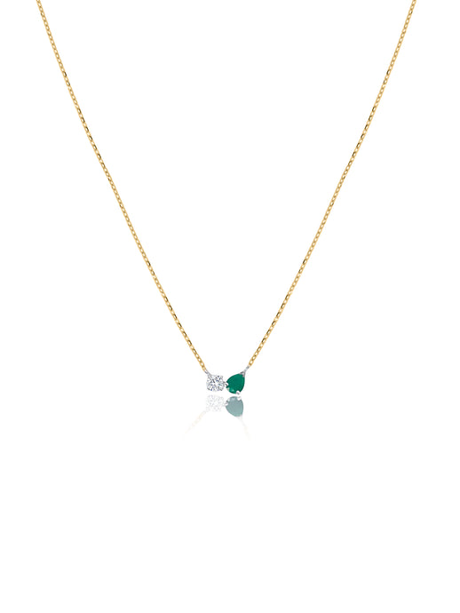 Emerald and Diamond Duo Necklace