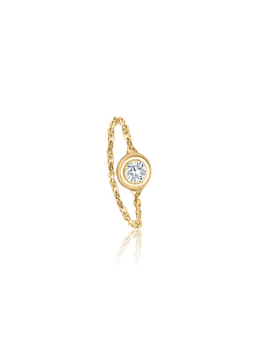 Diamond Bezel Chain Ring