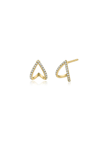 Diamond Chevron Earrings